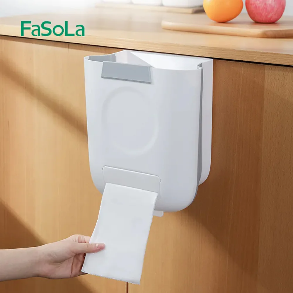FaSoLa Foldable Household Trash Bin - White, 24*14.5*27cm - Image 2