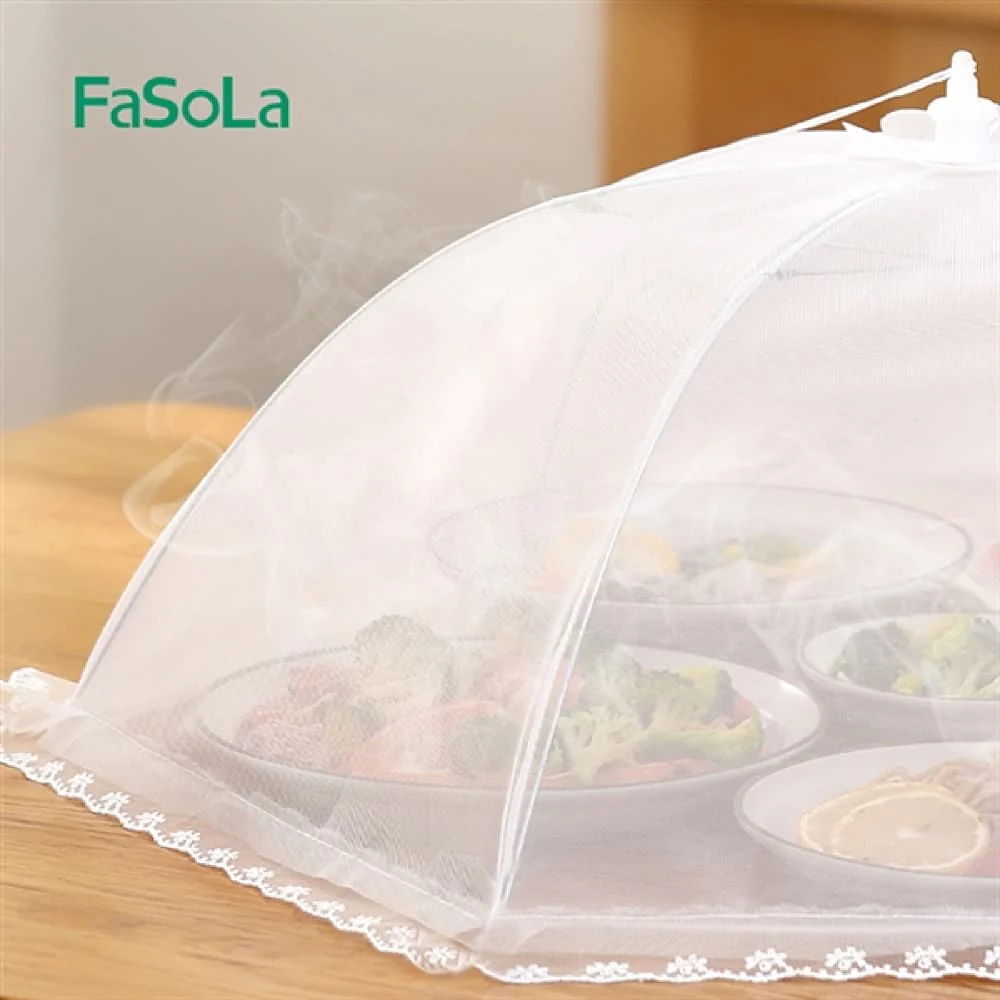 FaSoLa Foldable Mesh Food Cover - 20 Inch, White - Image 3