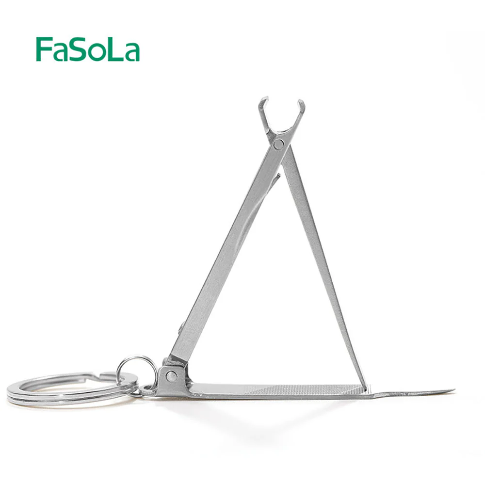 FaSoLa Foldable Nail Clipper - Steel Color - Image 2