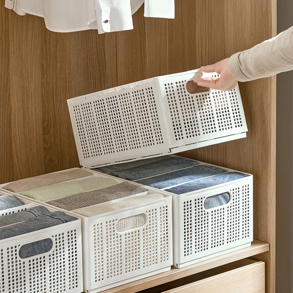 FaSoLa Foldable Storage Basket - Large, White - Image 2