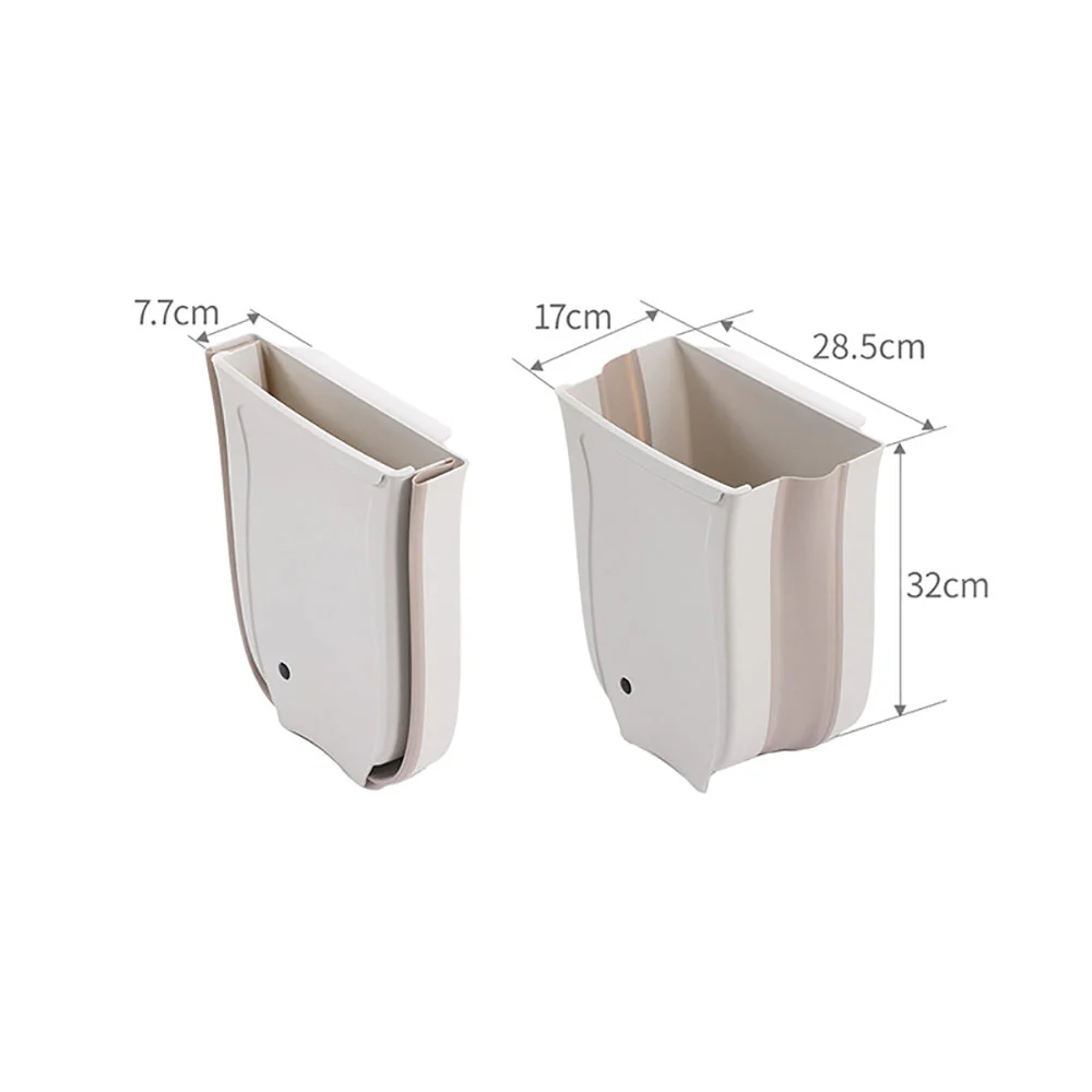 FaSoLa Foldable Trash Bin - Milk Coffee Color, 9.7L - Image 3