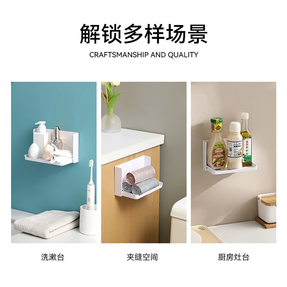 FaSoLa Foldable Wall-Mounted Storage Shelf - White - Image 4