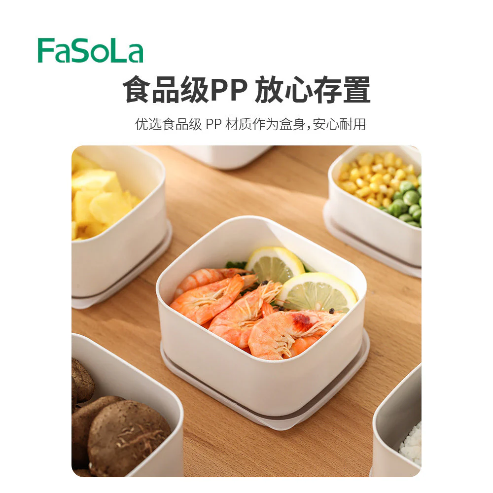 FaSoLa Food Storage Container - White, 280ml X3 - Image 2