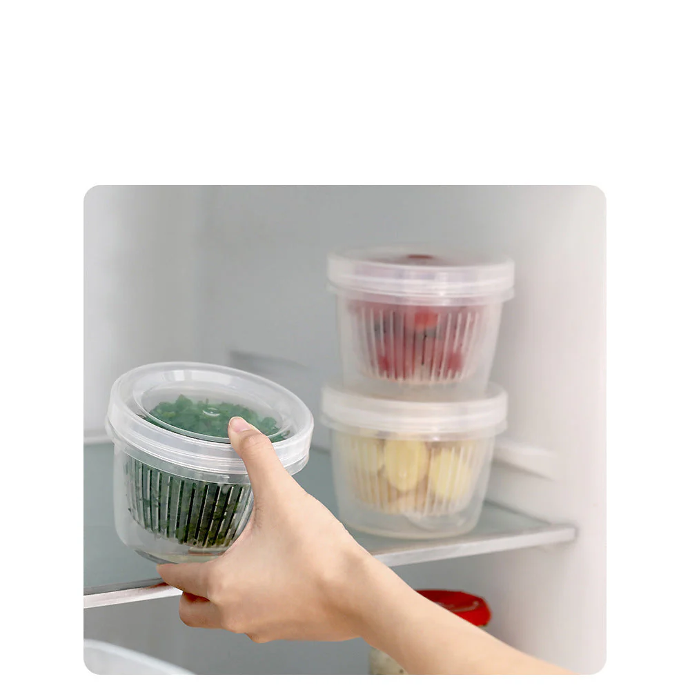FaSoLa Fresh-Keeping Box for Green Onion, Ginger, and Garlic - 350ml X3 - Image 4