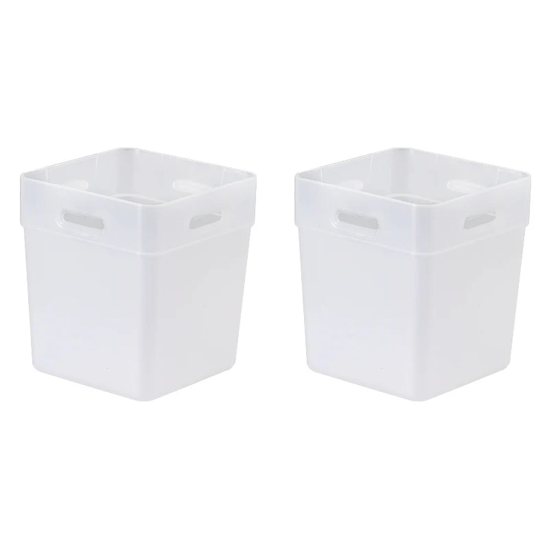 FaSoLa Frosted White Refrigerator Door Storage Boxes - Large, 2-Pack - Image 2
