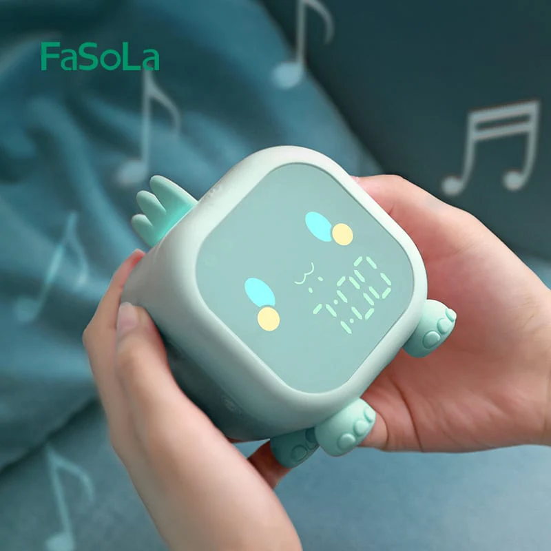 FaSoLa Fun Dinosaur Children's LED Digital Clock - Green - Image 3