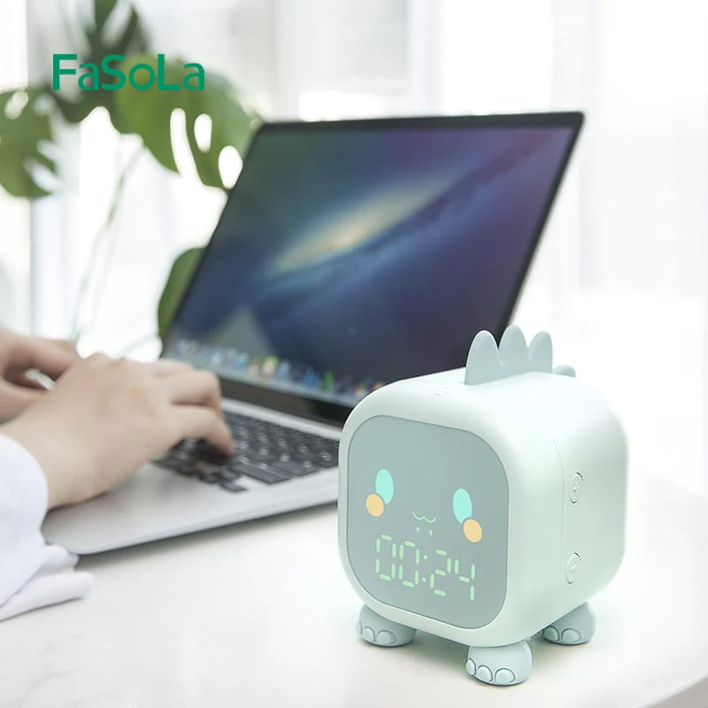 FaSoLa Fun Dinosaur Children's LED Digital Clock - Green - Image 4