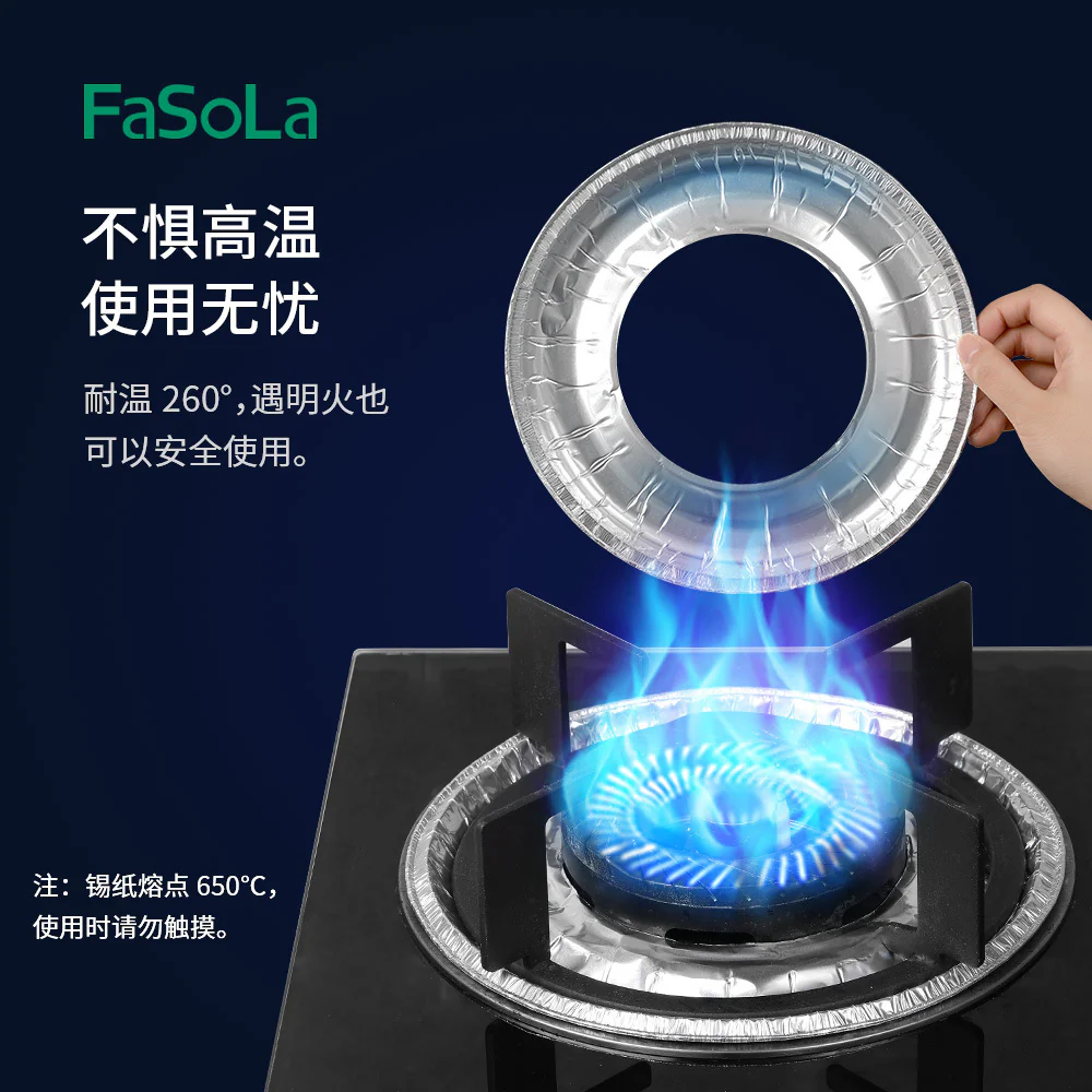 FaSoLa Gas Stove Oil-Proof Pads Silver - 10 Pieces - Image 3