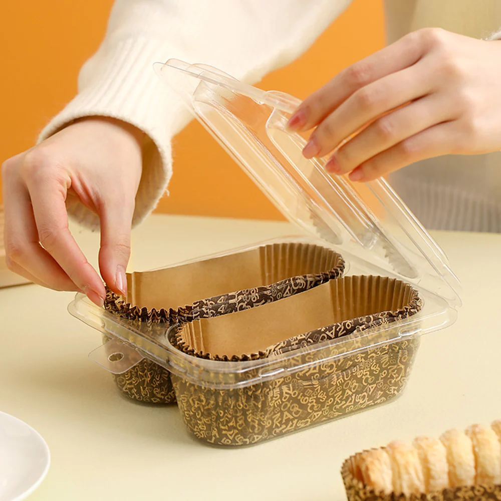 Fasola Greaseproof Paper Trays - Boat Shape, Natural Wood Color, 50 Pieces - Image 2
