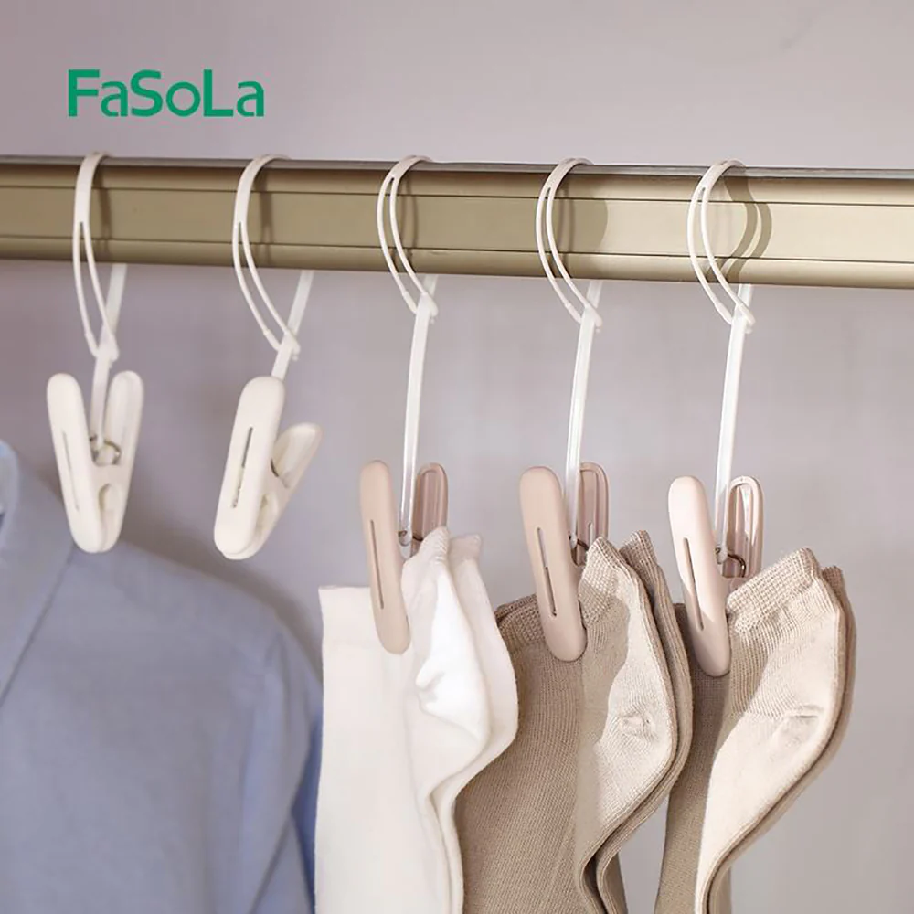 FaSoLa Hanging Clothes Clips - Assorted Colors, 12 Pieces - Image 2