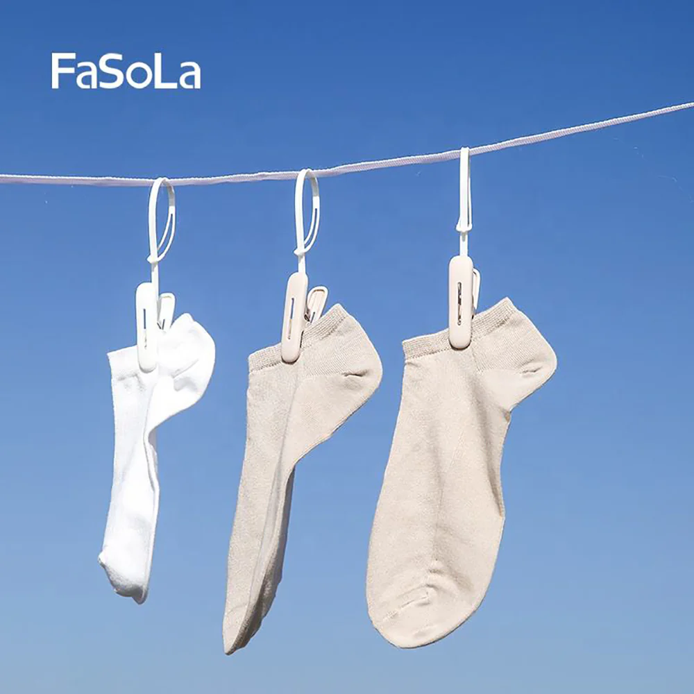 FaSoLa Hanging Clothes Clips - Assorted Colors, 12 Pieces - Image 5