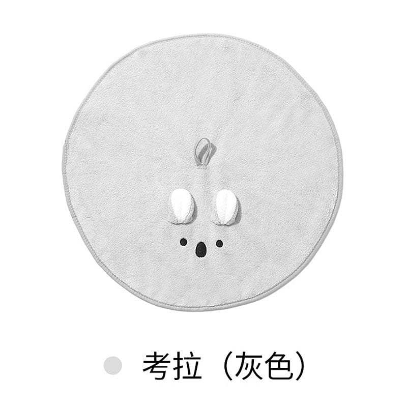 FaSoLa Hanging Coral Fleece Hand Towel - Koala Design, 45cm Diameter