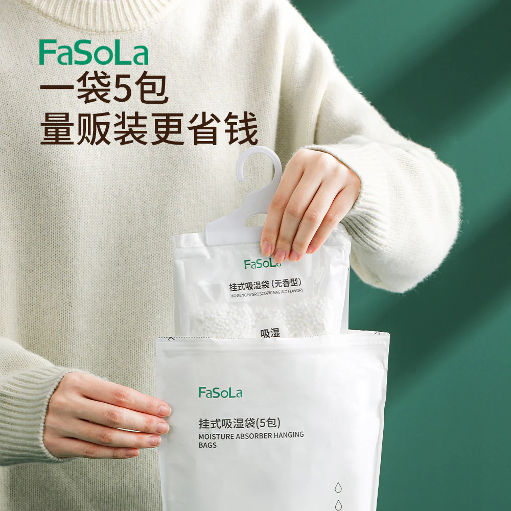 FaSoLa Hanging Moisture Absorber Bags - 5 Pack - Image 4