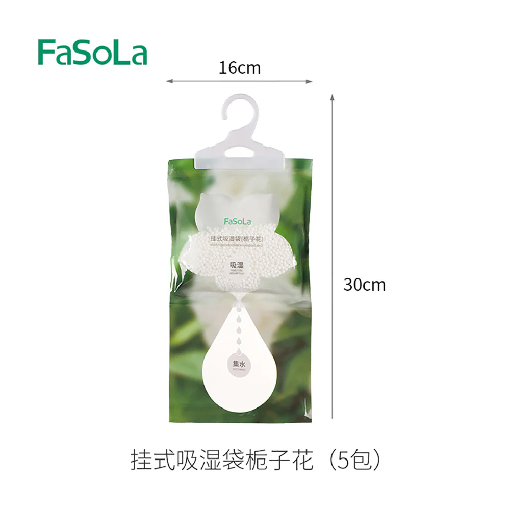 FaSoLa Hanging Moisture Absorber Bags - Gardenia Scent, Pack of 5 - Image 4