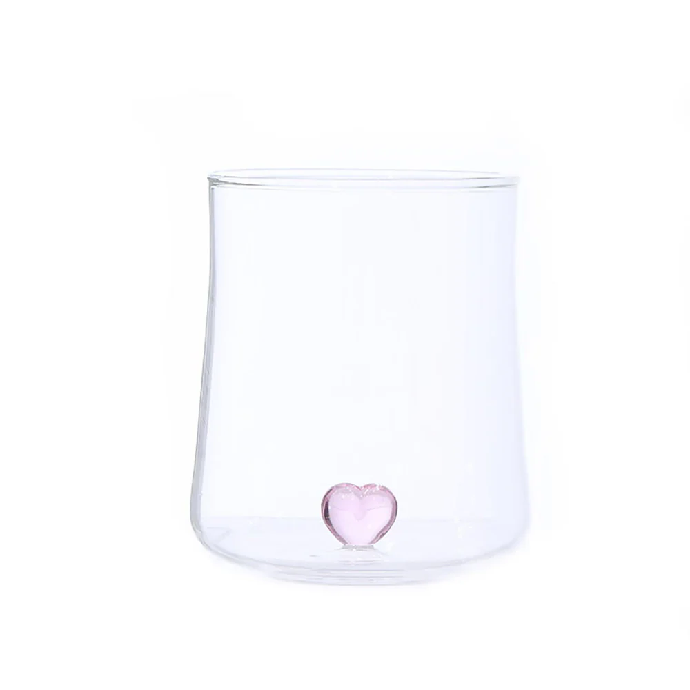 FaSoLa Heart Glass Cup - Pink - Image 2