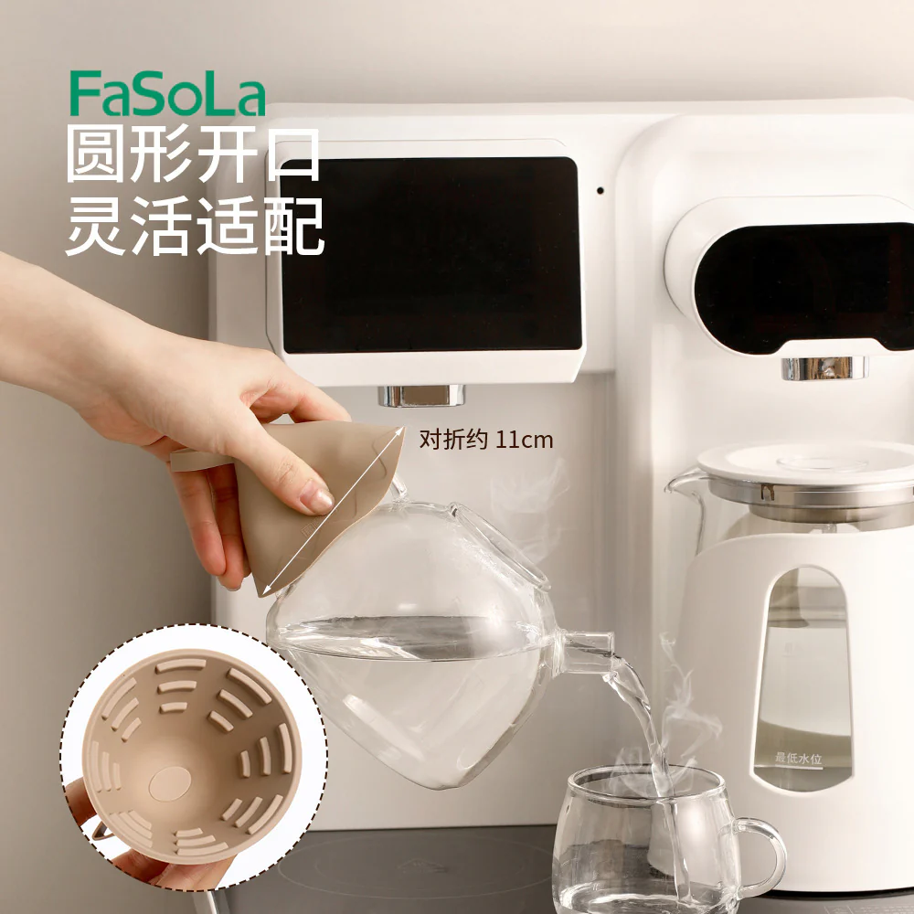 FaSoLa Heat-Resistant Pot Lid Holder - Light Brown, Set of 2 - Image 3