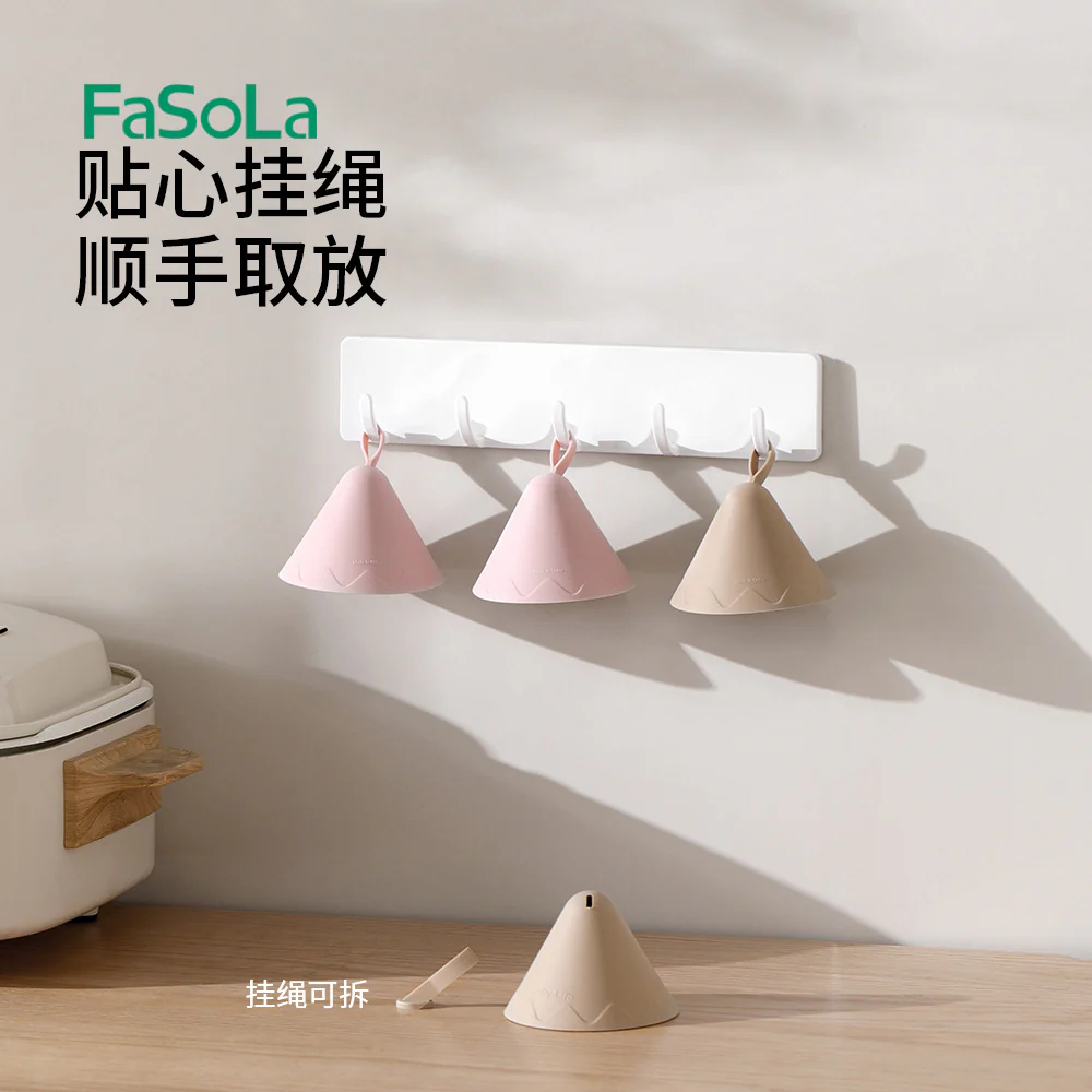 FaSoLa Heat-Resistant Pot Lid Holder - Light Brown, Set of 2 - Image 4