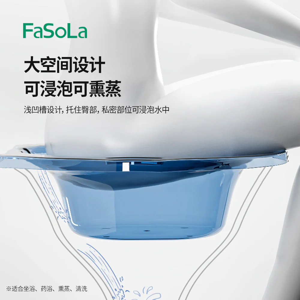 FaSoLa Home Use Sitz Bath Basin - Transparent, 40*35*11.4cm - Image 3