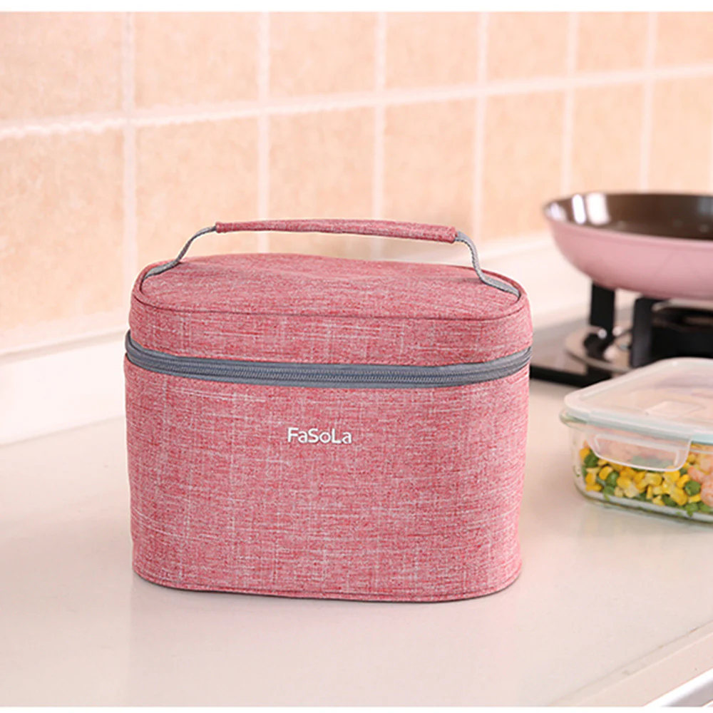 Fasola Insulated Lunch Bag - Pink, 22*15*16cm - Image 2