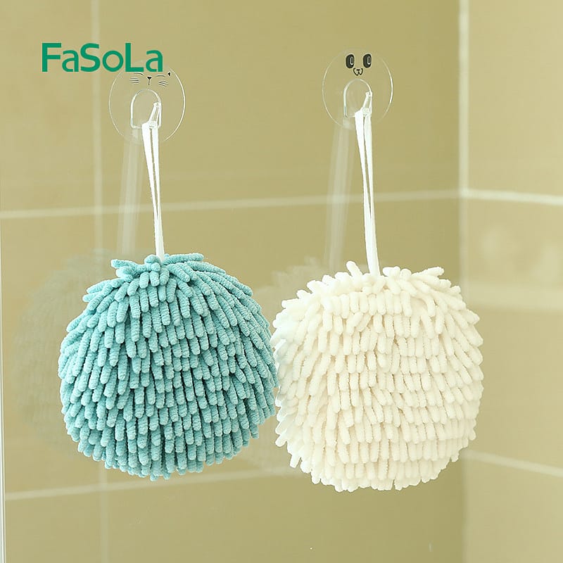 FaSoLa Japanese Chenille Thickened Hand Towel Ball - Blue, 17*17cm - Image 2