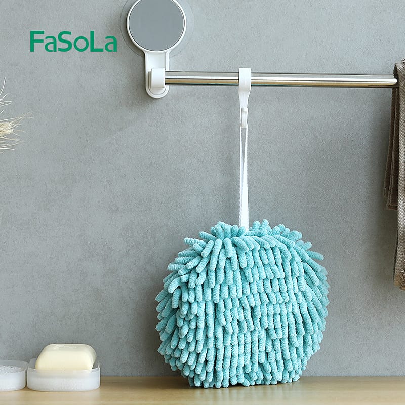 FaSoLa Japanese Chenille Thickened Hand Towel Ball - Blue, 17*17cm - Image 4