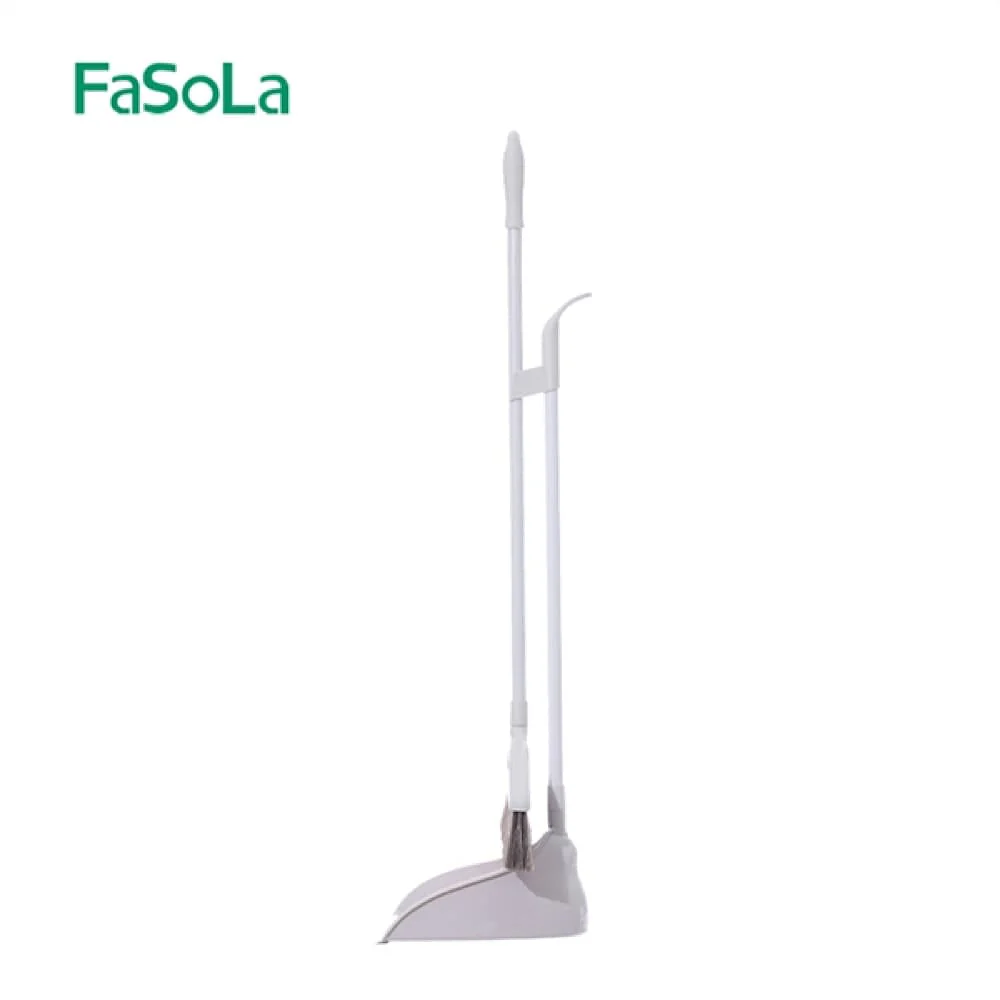 FaSoLa Japanese Minimalist Broom and Dustpan Set - White - Image 5