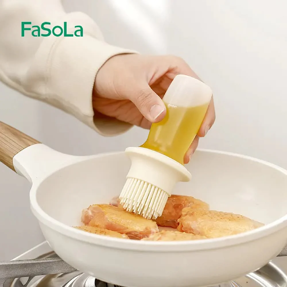 FaSoLa Japanese Oil Brush Bottle - White, 12.5*6.5cm