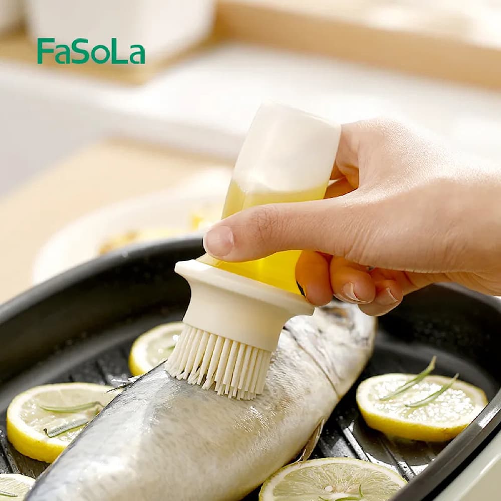 FaSoLa Japanese Oil Brush Bottle - White, 12.5*6.5cm - Image 3