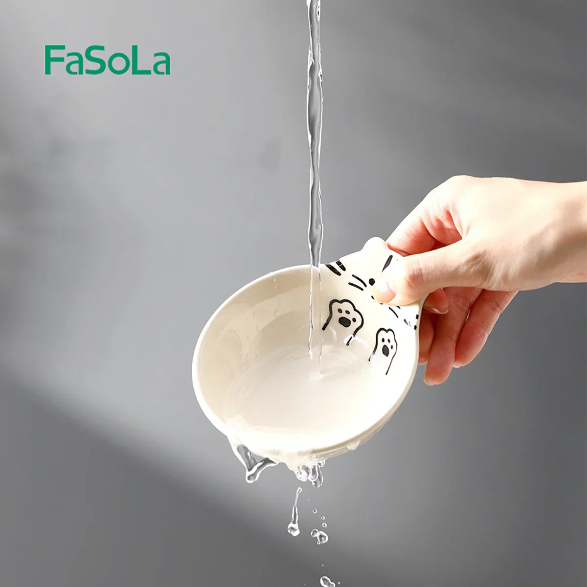 FaSoLa Japanese Single Handle Cat Bowl - Image 2