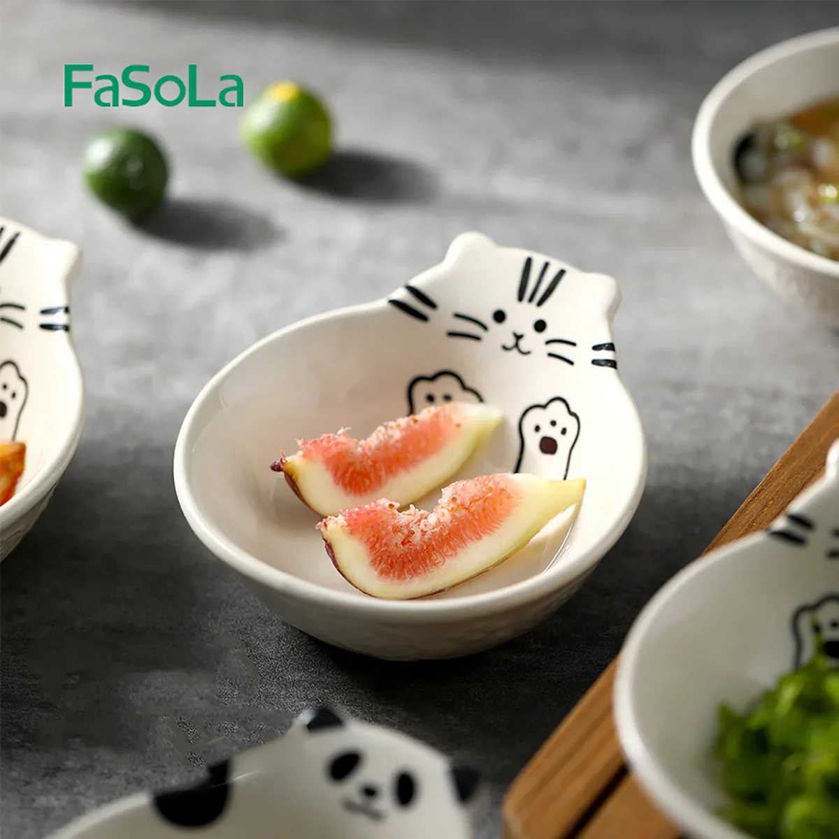 FaSoLa Japanese Single Handle Cat Bowl - Image 3