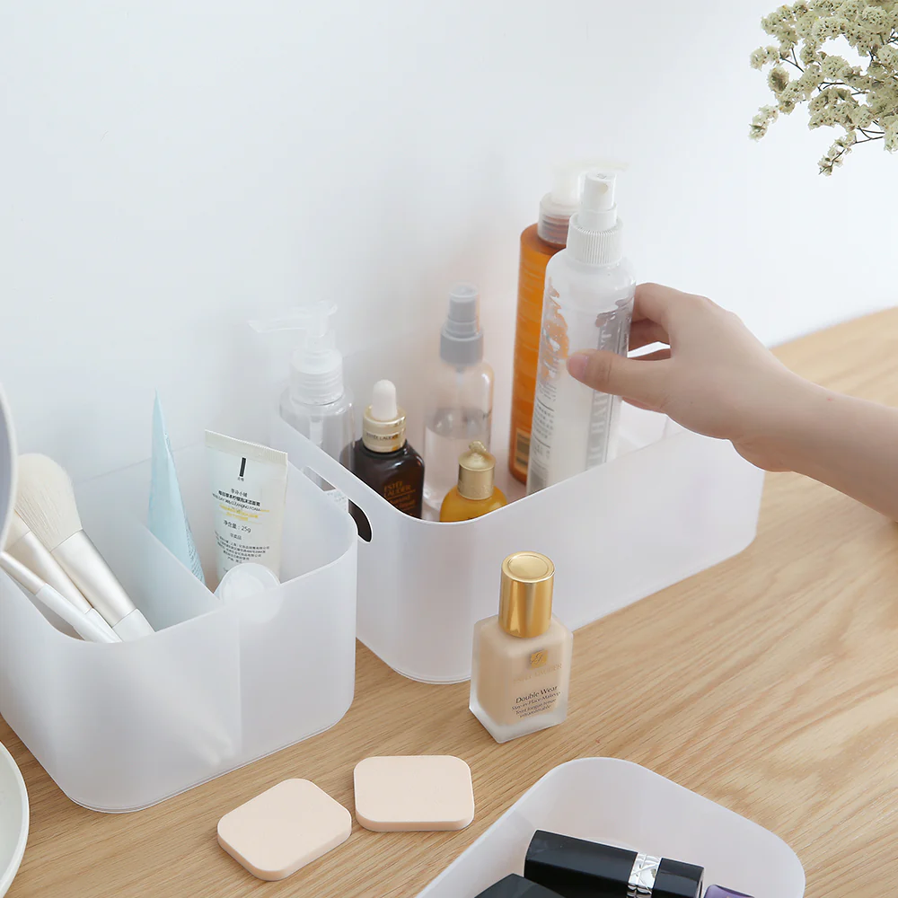 FaSoLa Japanese Style Medium White Cosmetic Organizer - Image 2