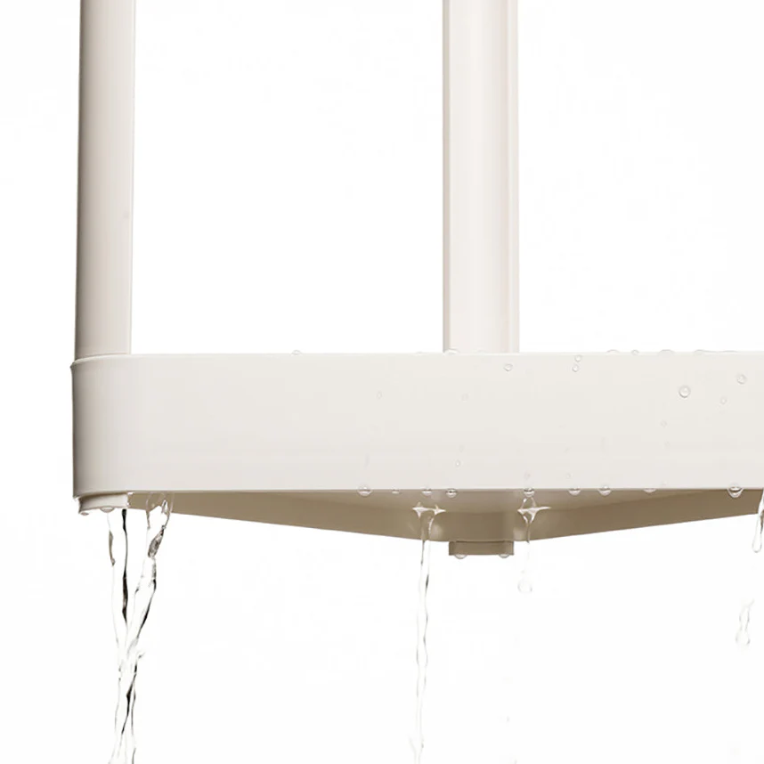 FaSoLa Kitchen and Bathroom Storage Shelf - Off-White, Corner Design - Image 2