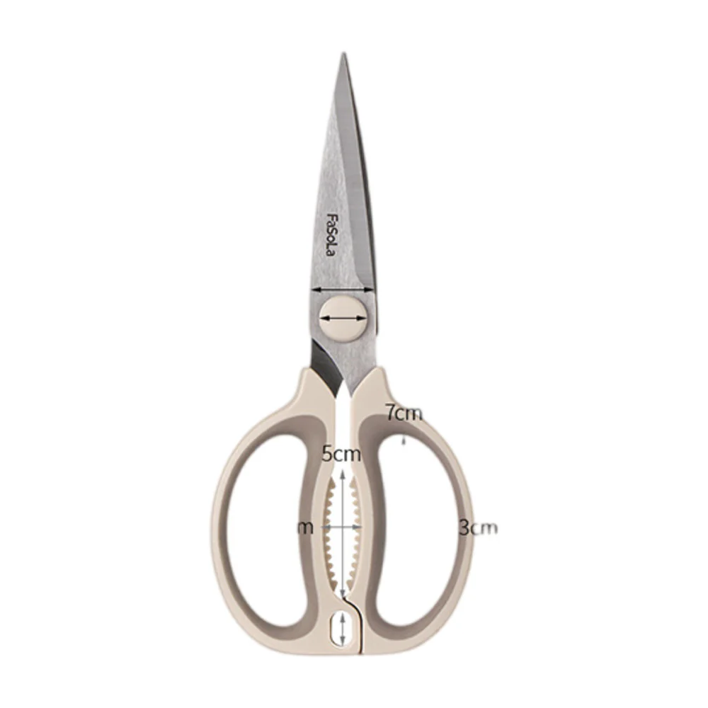 FaSoLa Kitchen Shears - Beige - Poultry Scissors - Image 5