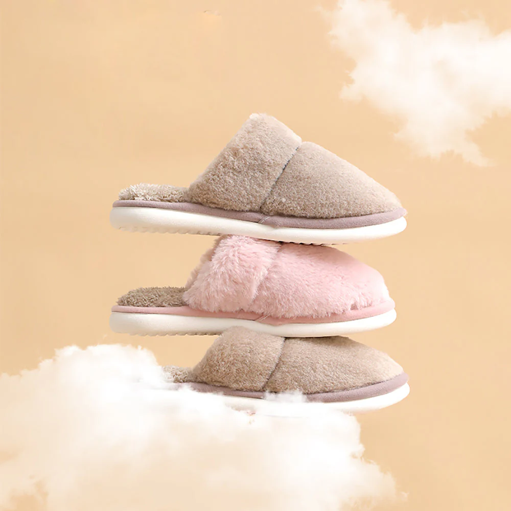 FaSoLa Korean Style Cotton Slippers Smoke Pink Women's Size 36-37 - Image 2