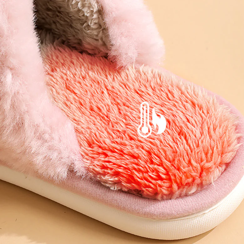 FaSoLa Korean Style Cotton Slippers Smoke Pink Women's Size 36-37 - Image 3