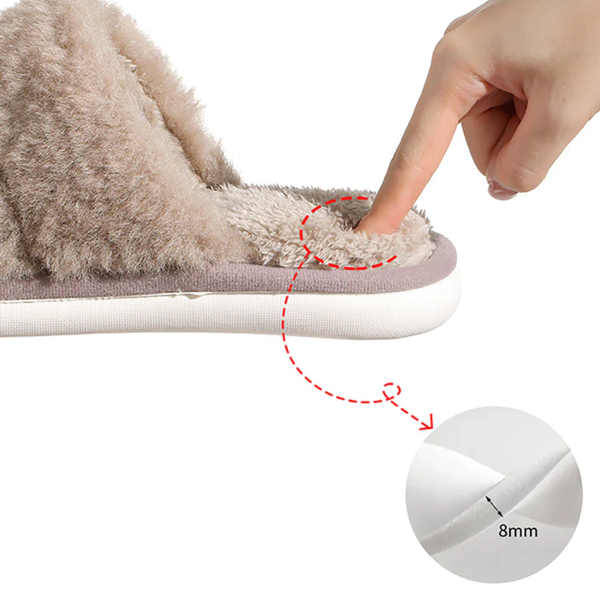 FaSoLa Korean Style Cotton Slippers Smoke Pink Women's Size 36-37 - Image 4