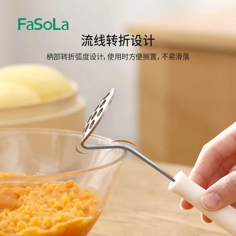 FaSoLa Large White Potato Masher - Image 3