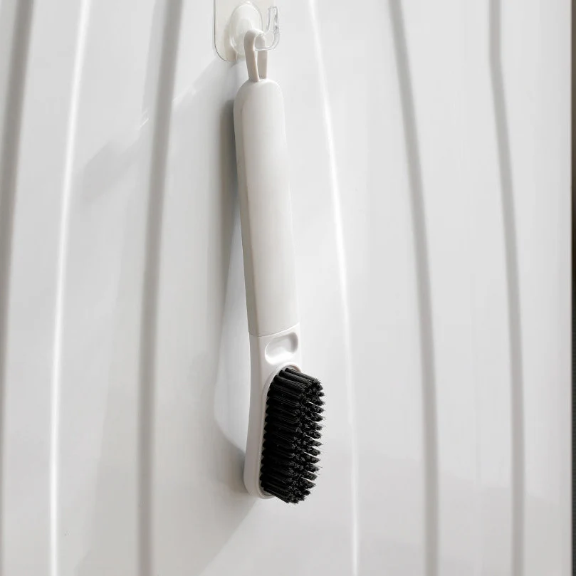 FaSoLa Long Handle Non-Slip Shoe Brush - White and Gray - Image 3