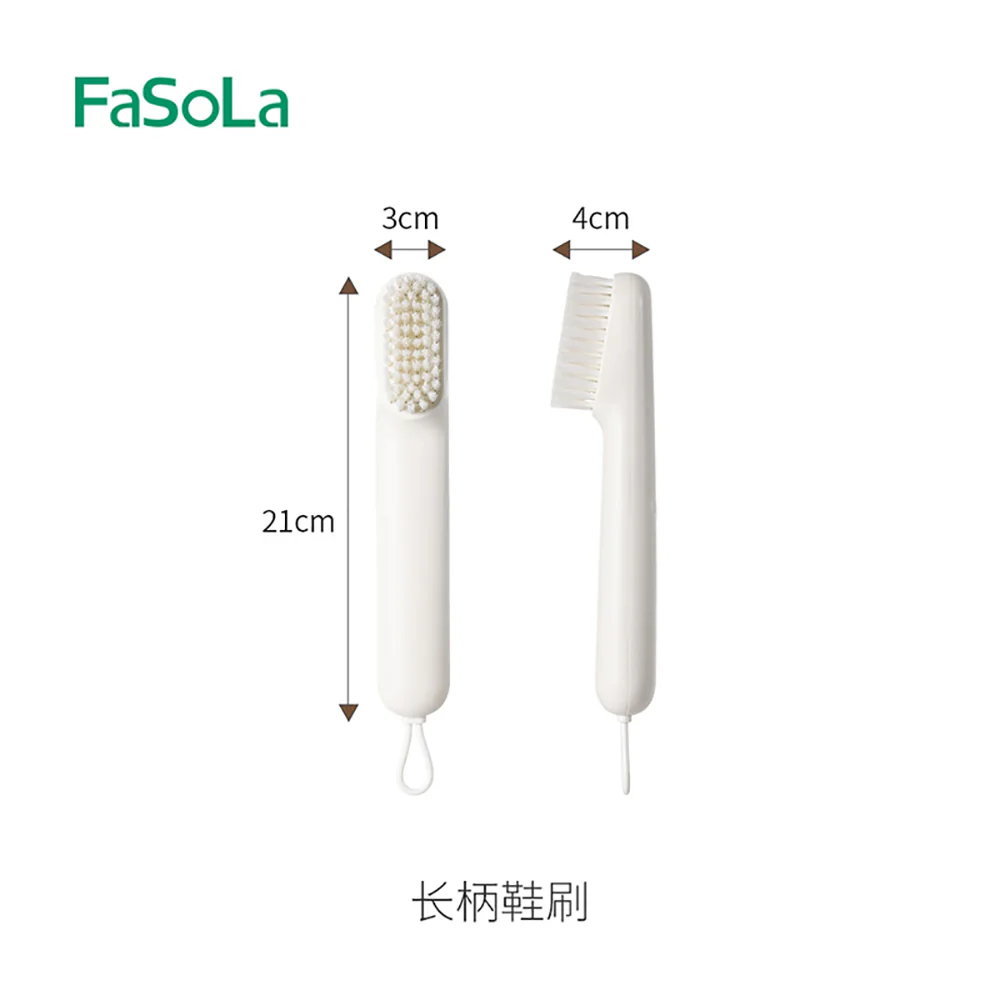 FaSoLa Long Handle Shoe Brush - White - Image 3
