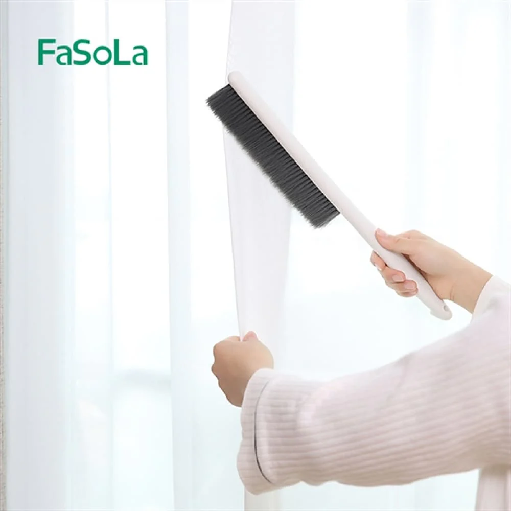 FaSoLa Long Handle Soft Bristle Brush - Off-White, 39x7cm - Image 4