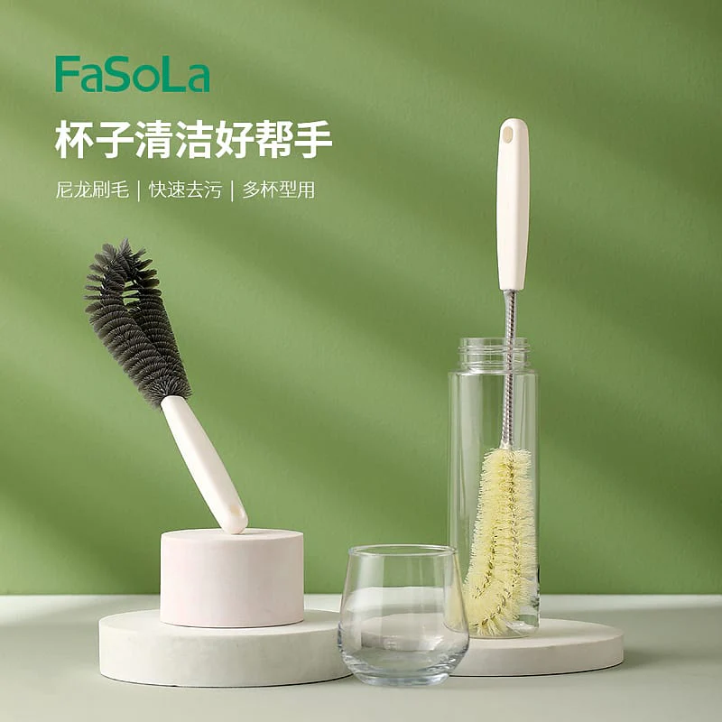 FaSoLa Long Handle Straight Bristle Cup Brush - 40*5.8cm - Image 2