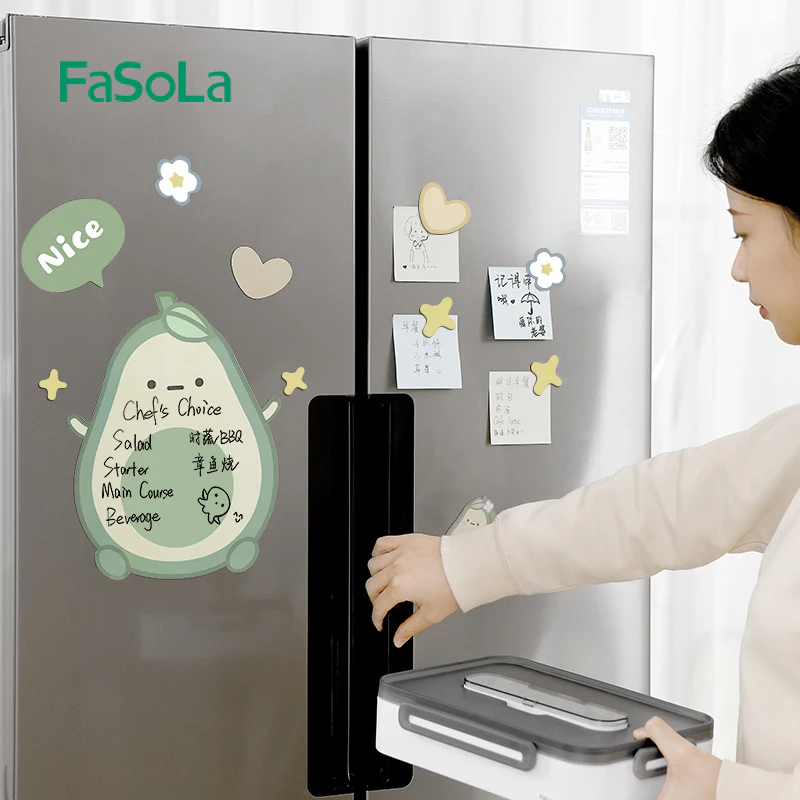 FaSoLa Magnetic Fridge Message Board - Avocado Design, 28x36cm - Image 2