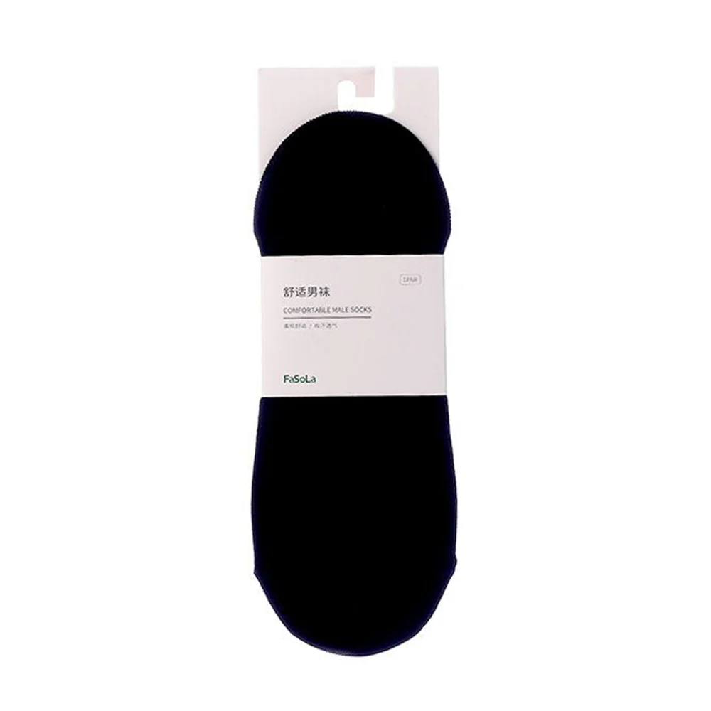 FaSoLa Men's Cotton No-Show Socks - Black, 1 Pair