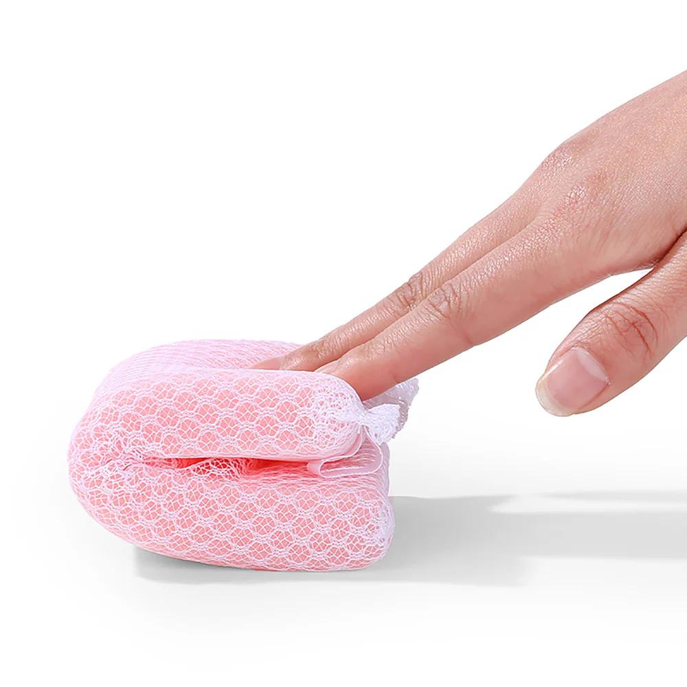 FaSoLa Mesh Sponge Scrubbers - Assorted Colors, Pack of 5 - Image 3