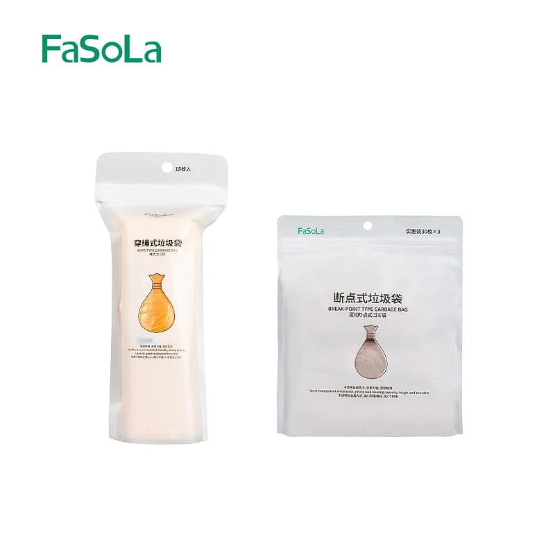 FaSoLa Metallic Breakpoint Garbage Bags - 45x50cm, 3 Rolls - Image 2
