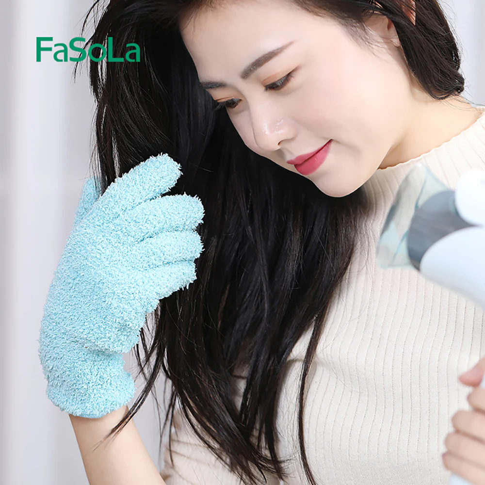 FaSoLa Microfiber Gloves - Blue, 1 Pair - Image 3