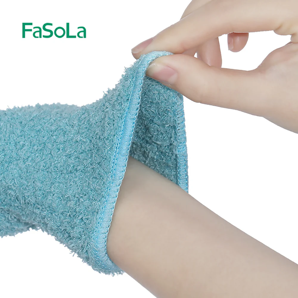 FaSoLa Microfiber Gloves - Blue, 1 Pair - Image 4