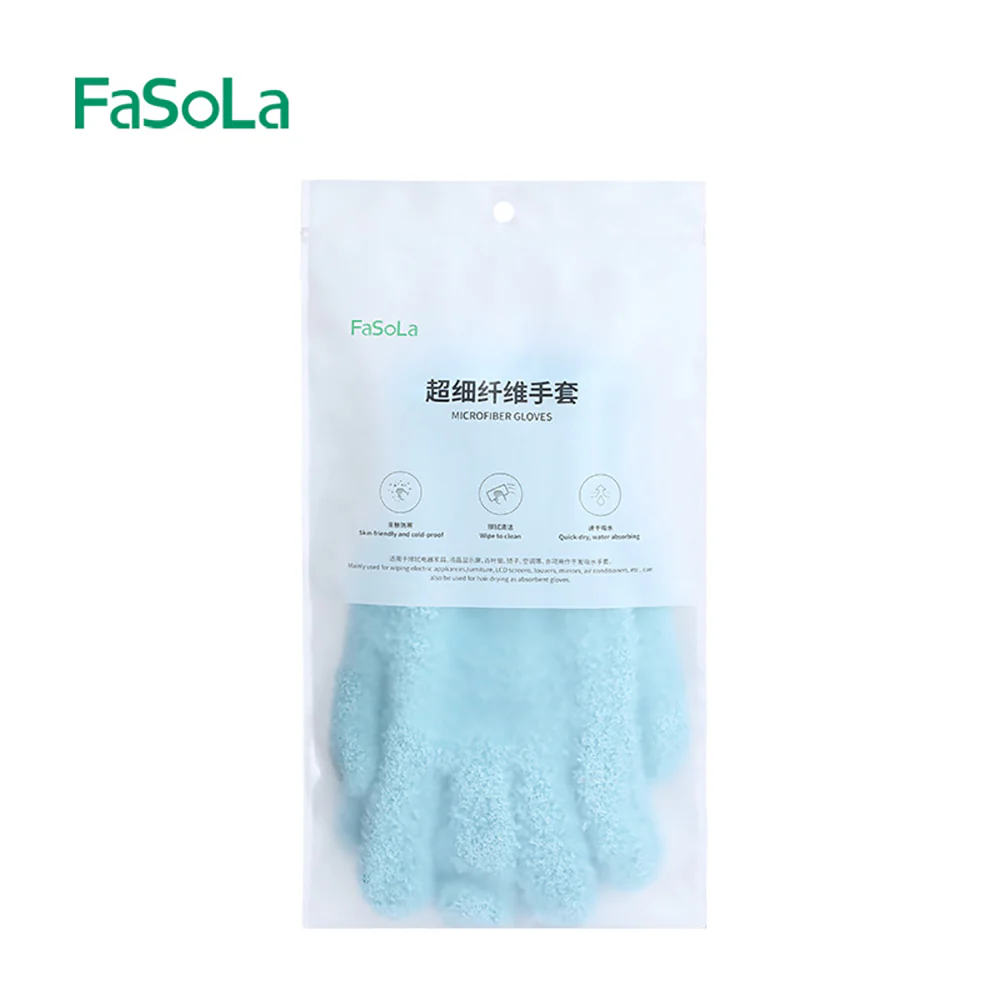 FaSoLa Microfiber Gloves - Blue, 1 Pair - Image 5