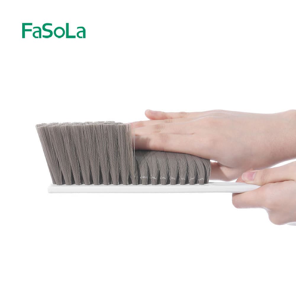 FaSoLa Mini Desktop Broom and Dustpan Set - White - Image 4