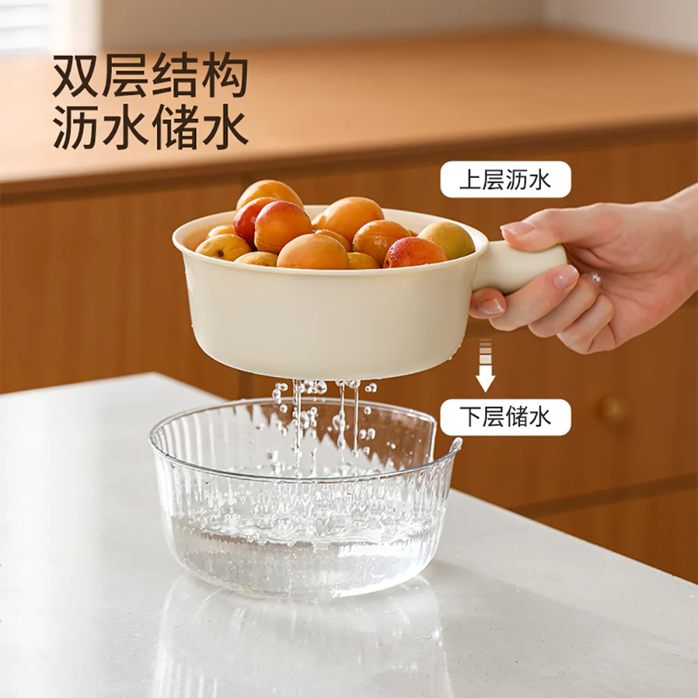 FaSoLa Mini Double-Layer Strainer Basket - Green - Image 2